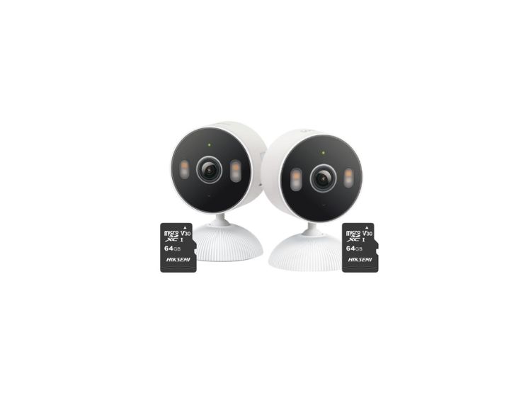 KIT DE 2 CÁMARA SEGURIDAD TAPO C113 2K 3MP + MICRO SD 64GB NTERIOR DETECCIÓN IA - 1