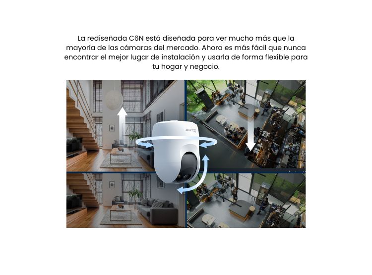 CÁMARA SEGURIDAD EZVIZ C6N 3K 5MP + MICRO SD 64GB 360° INTERIOR DETECCIÓN IA - 3