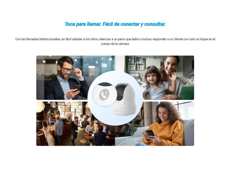 CÁMARA SEGURIDAD EZVIZ C6N 3K 5MP + MICRO SD 64GB 360° INTERIOR DETECCIÓN IA - 4