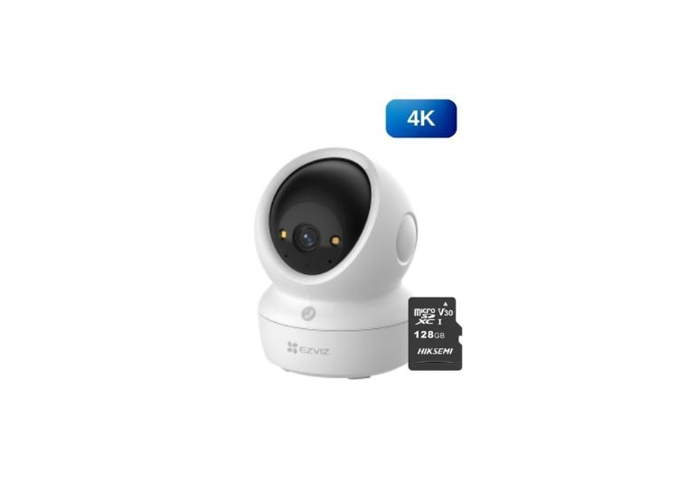CÁMARA SEGURIDAD EZVIZ C6N 4K 8MP + MICRO SD 128GB 360° INTERIOR DETECCIÓN IA - 1