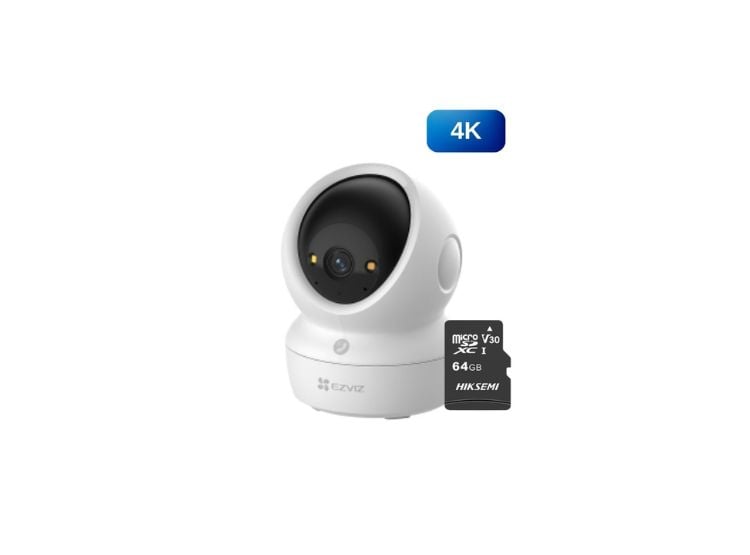 CÁMARA SEGURIDAD EZVIZ C6N 4K 8MP + MICRO SD 64GB 360° INTERIOR DETECCIÓN IA - 1