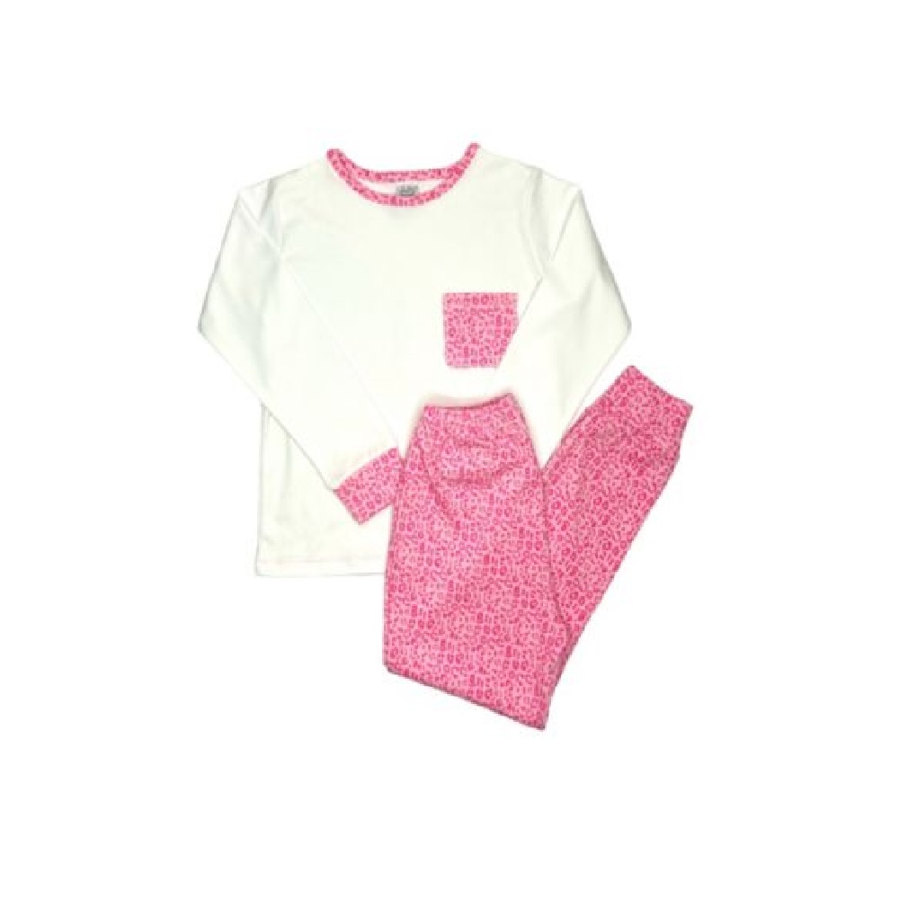 PIJAMA ALGODÓN NIÑA ROSADO ANIMAL PRINT - 1