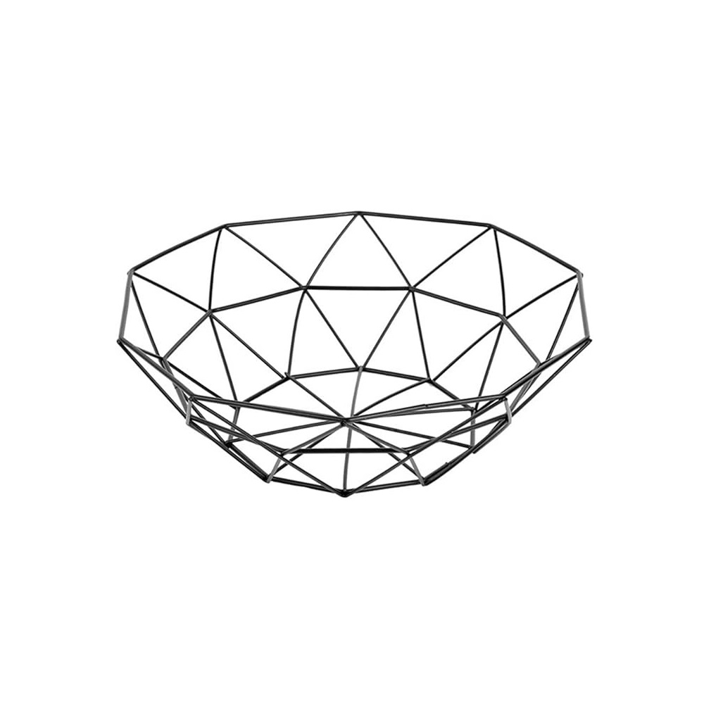 CESTA DE METAL PARA FRUTAS DISEÑO DE ROMBOS - 1