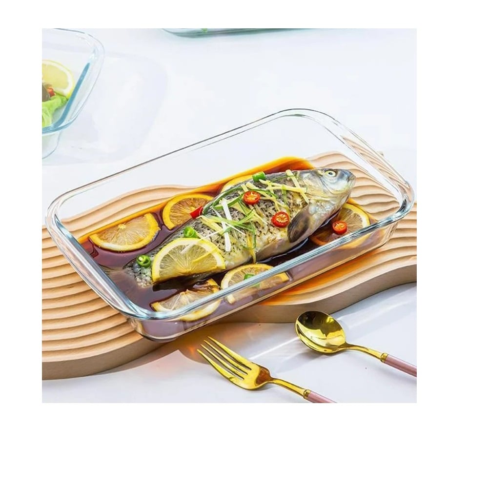 BANDEJA RECTANGULAR DE VIDRIO DE 1.6L - 1