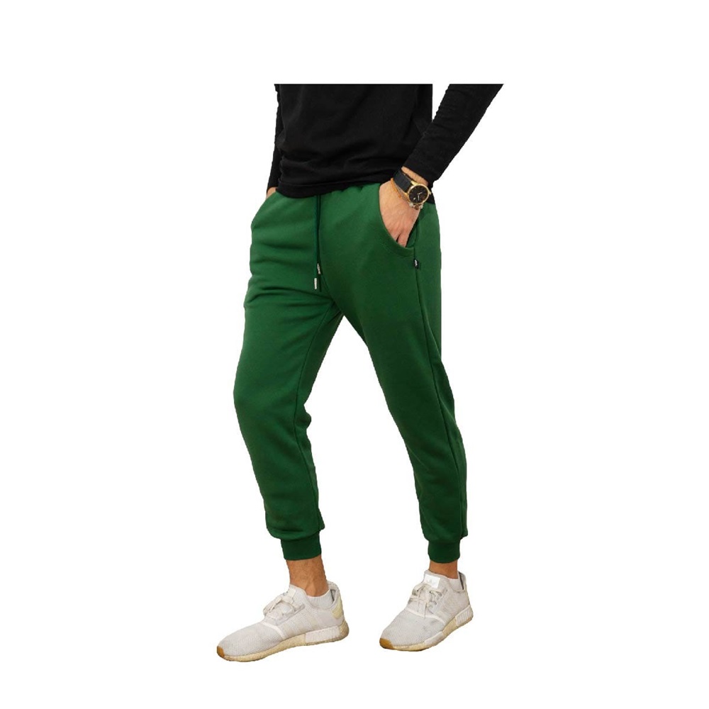 PANTALÓN JOGGER FRENCH TERRY VERDE - 1