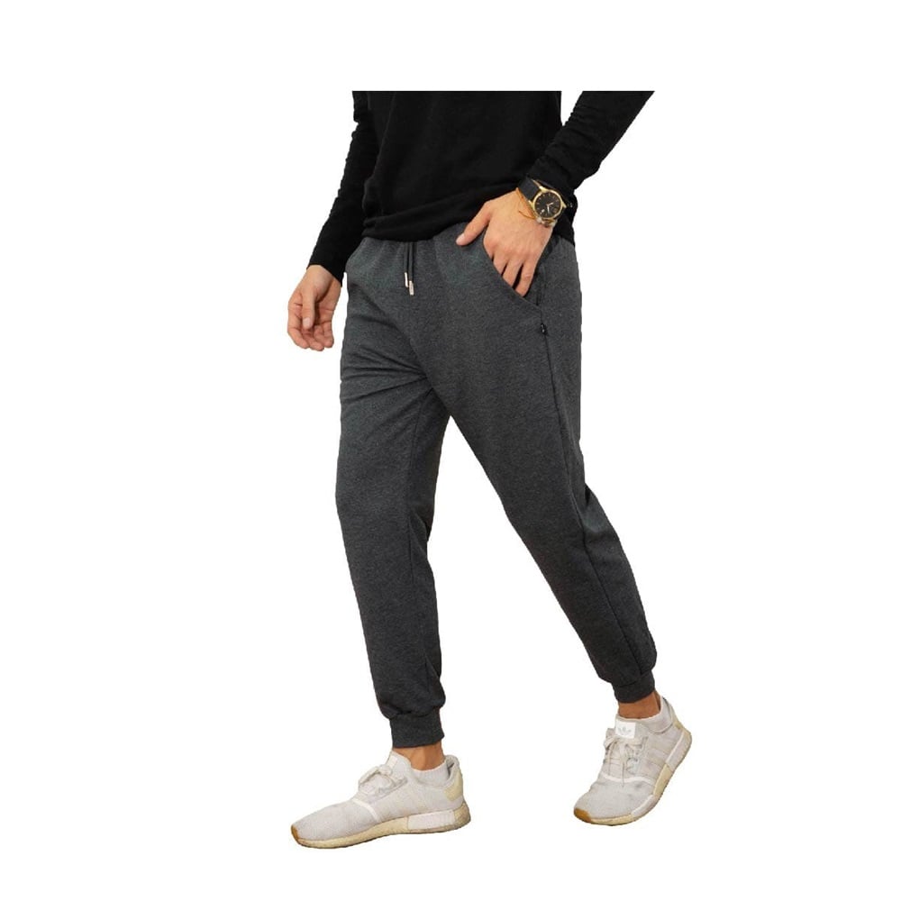PANTALÓN HOMBRE GRIS JOGGER FRENCH TERRY - 1