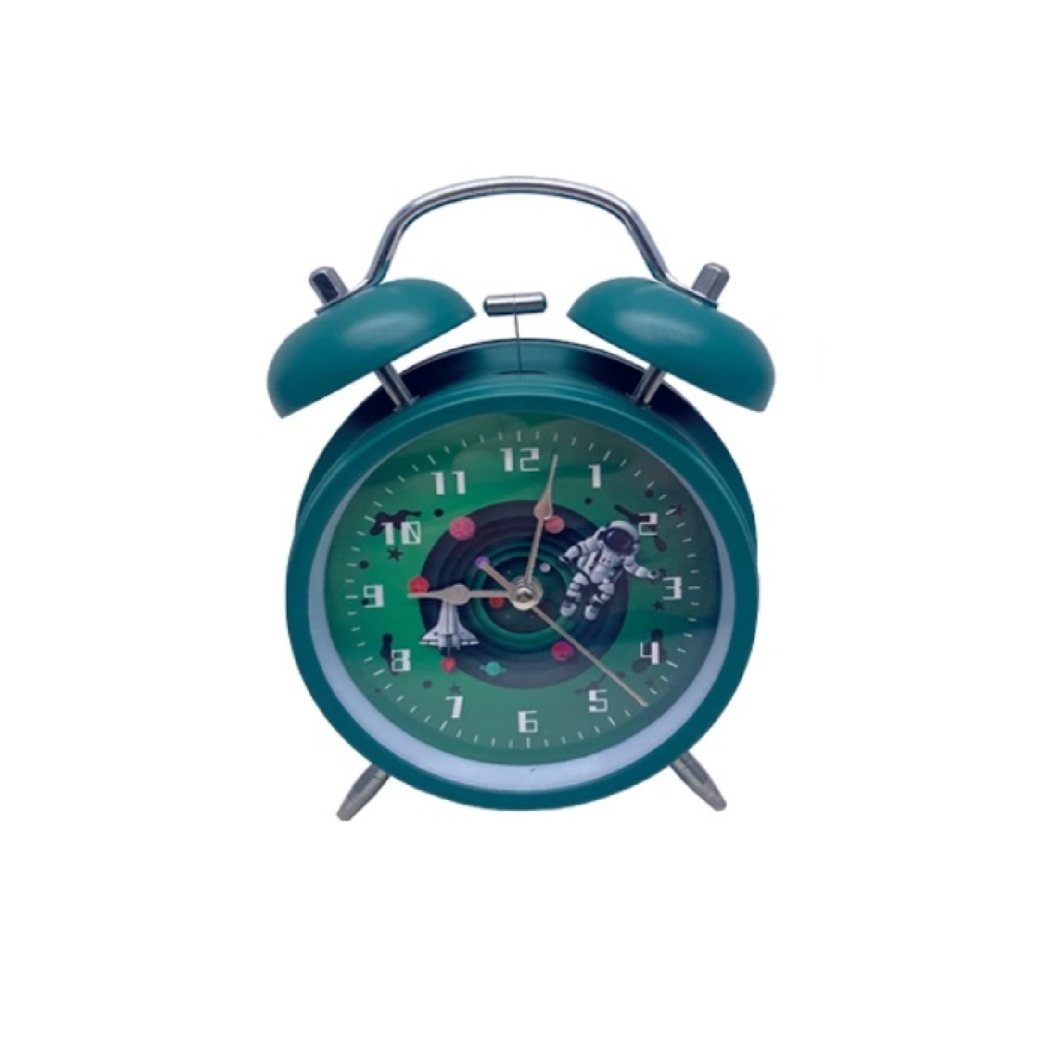 RELOJ DE MESA ASTRONAUTA CON ALARMA COLOR NEGRO - 1