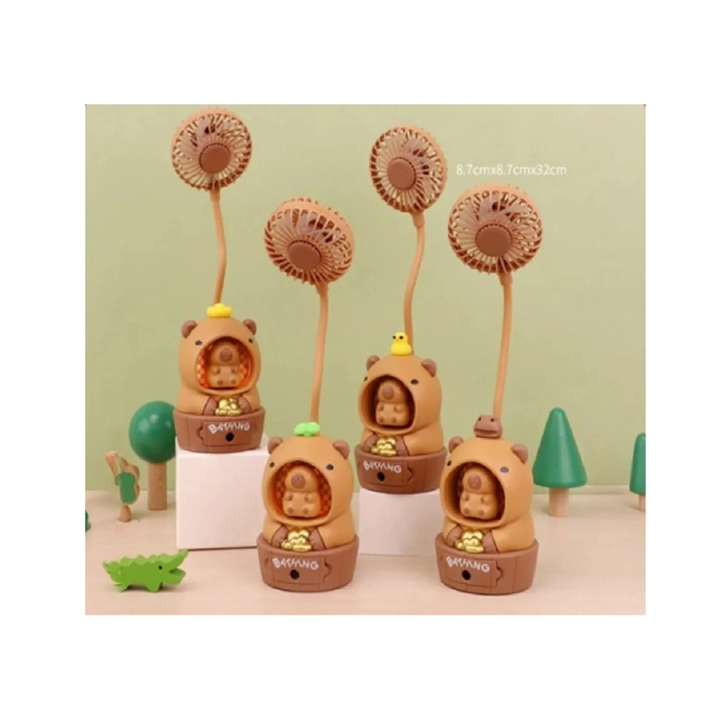 MINI VENTILADOR CAPIBARA CON TAJADOR INCLUIDO - 3