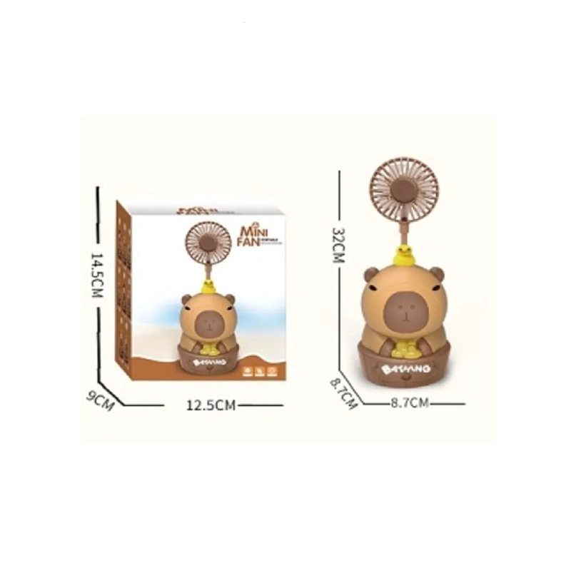 MINI VENTILADOR CAPIBARA CON TAJADOR INCLUIDO - 5