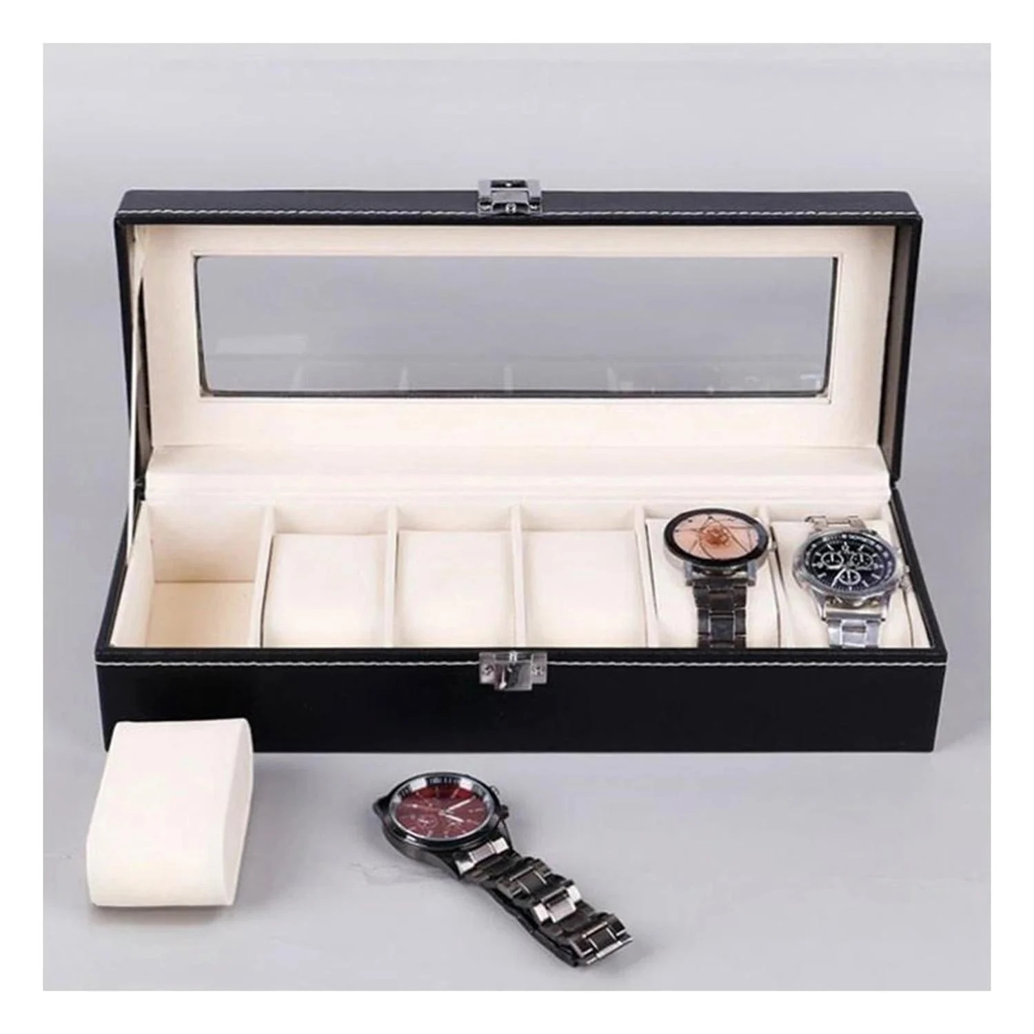 NECESER ORGANIZADOR DE RELOJES DE 6 COMPARTIMIENTOS - 3