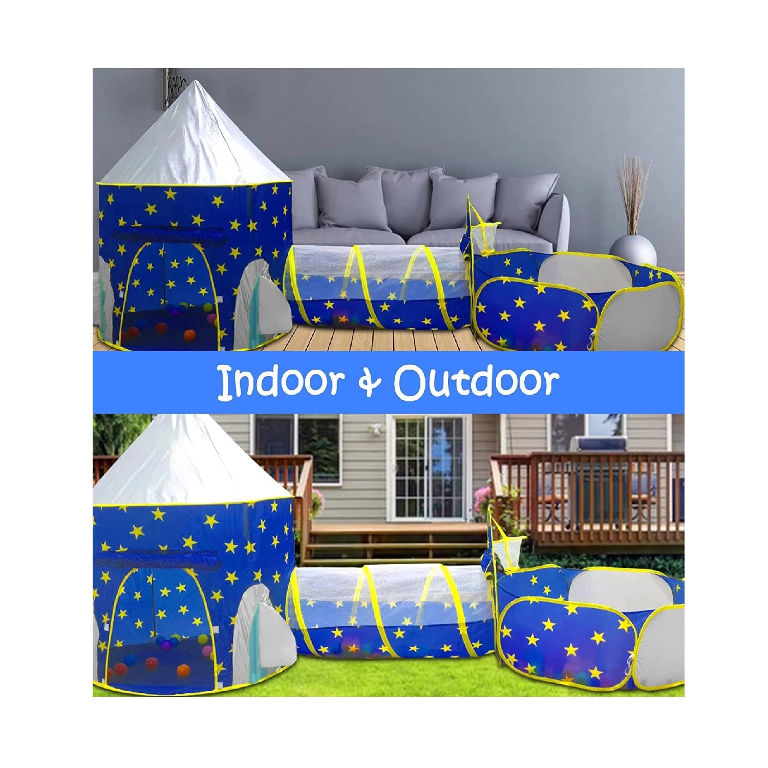 CARPA DE JUEGO PARA NIÑOS DE 3 PIEZAS - 2