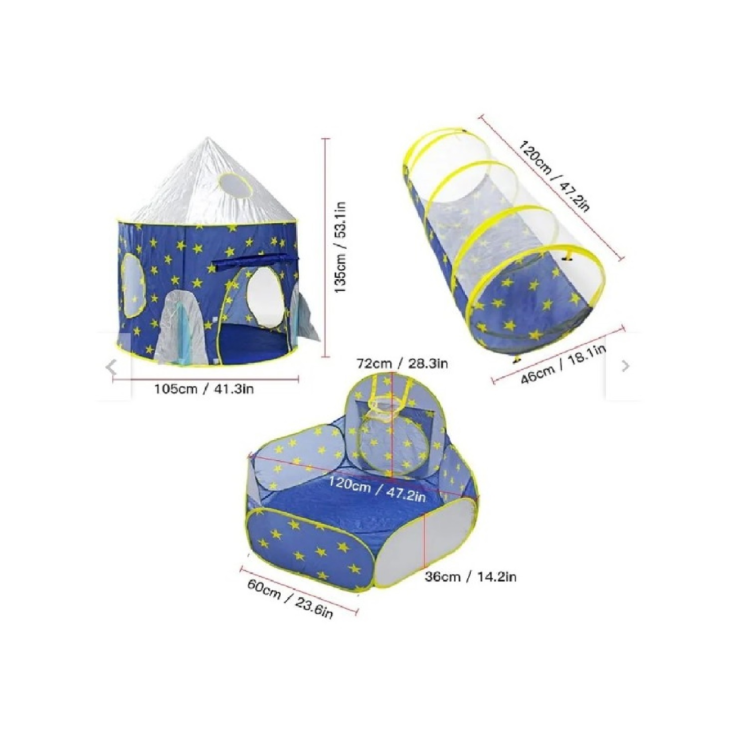 CARPA DE JUEGO PARA NIÑOS DE 3 PIEZAS - 6