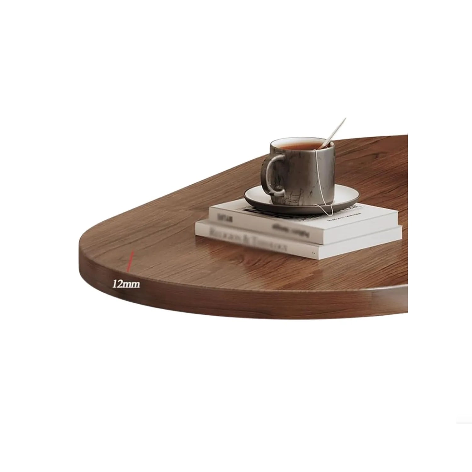 MESA AUXILIAR DE CENTRO OVAL COLOR NEGRO - 4