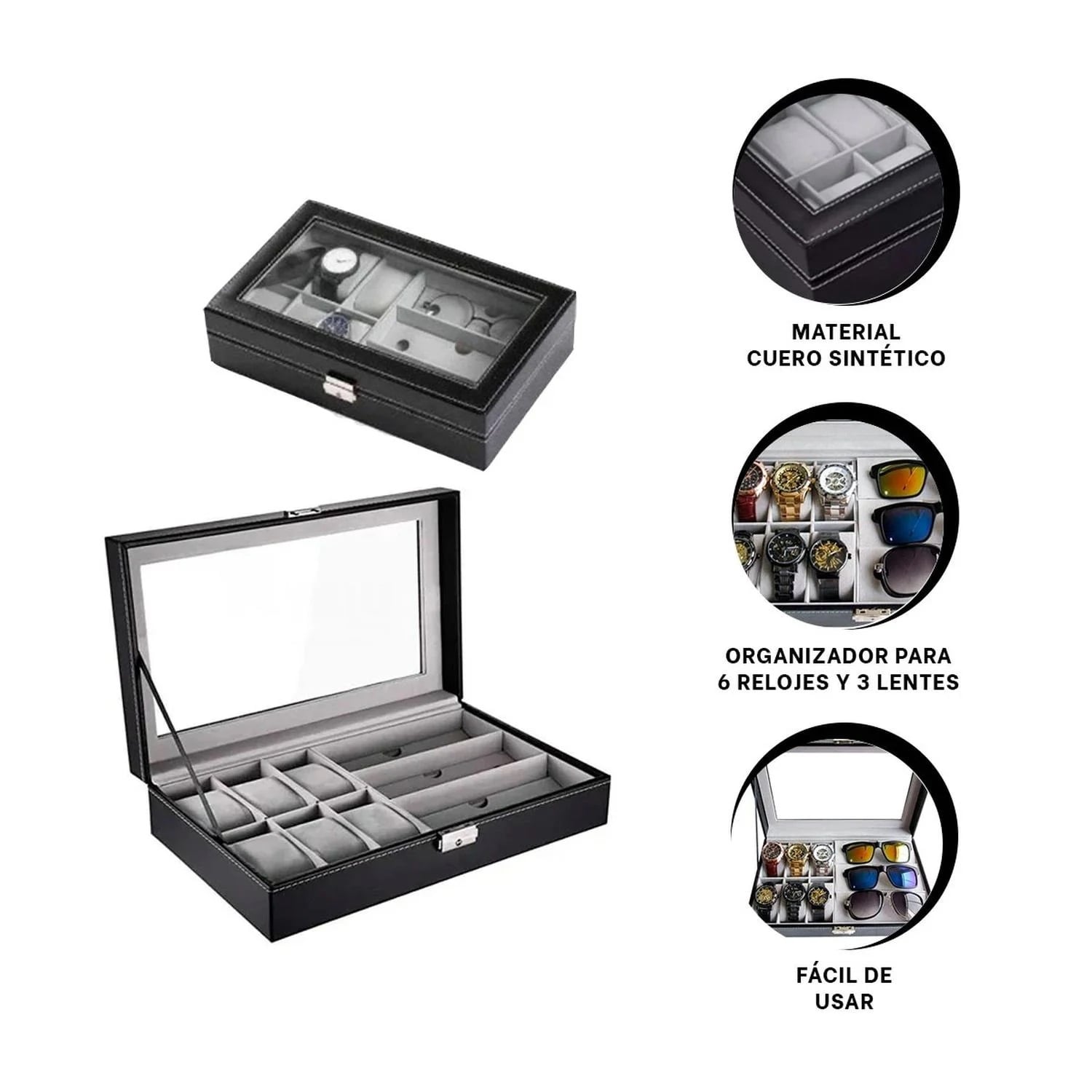 ORGANIZADOR DE RELOJES Y LENTES - 2
