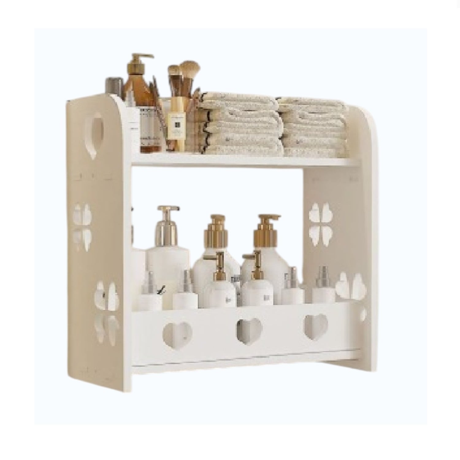 ORGANIZADOR DE BAÑO DE COLOR BLANCO - 1