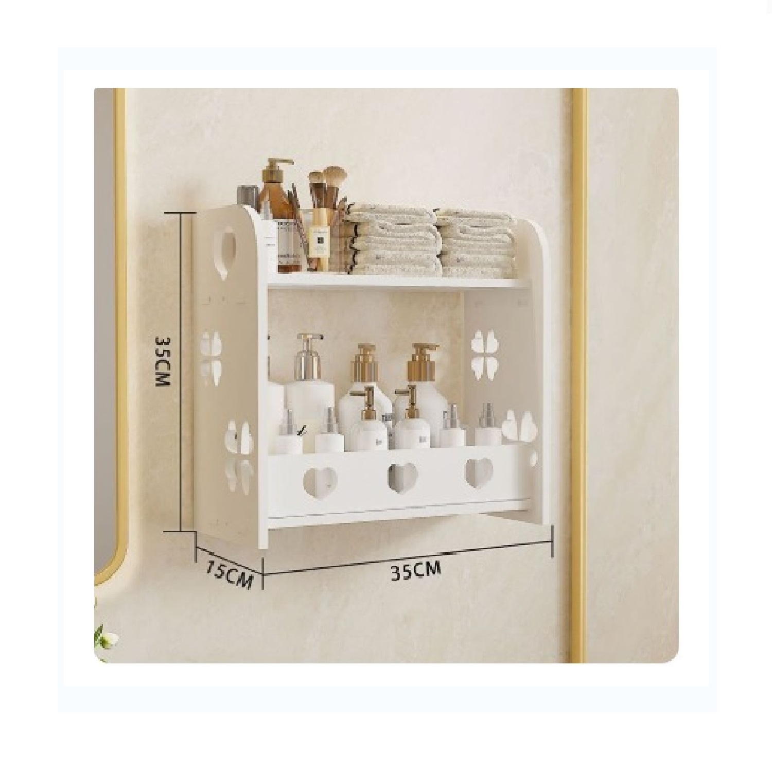 ORGANIZADOR DE BAÑO DE COLOR BLANCO - 2