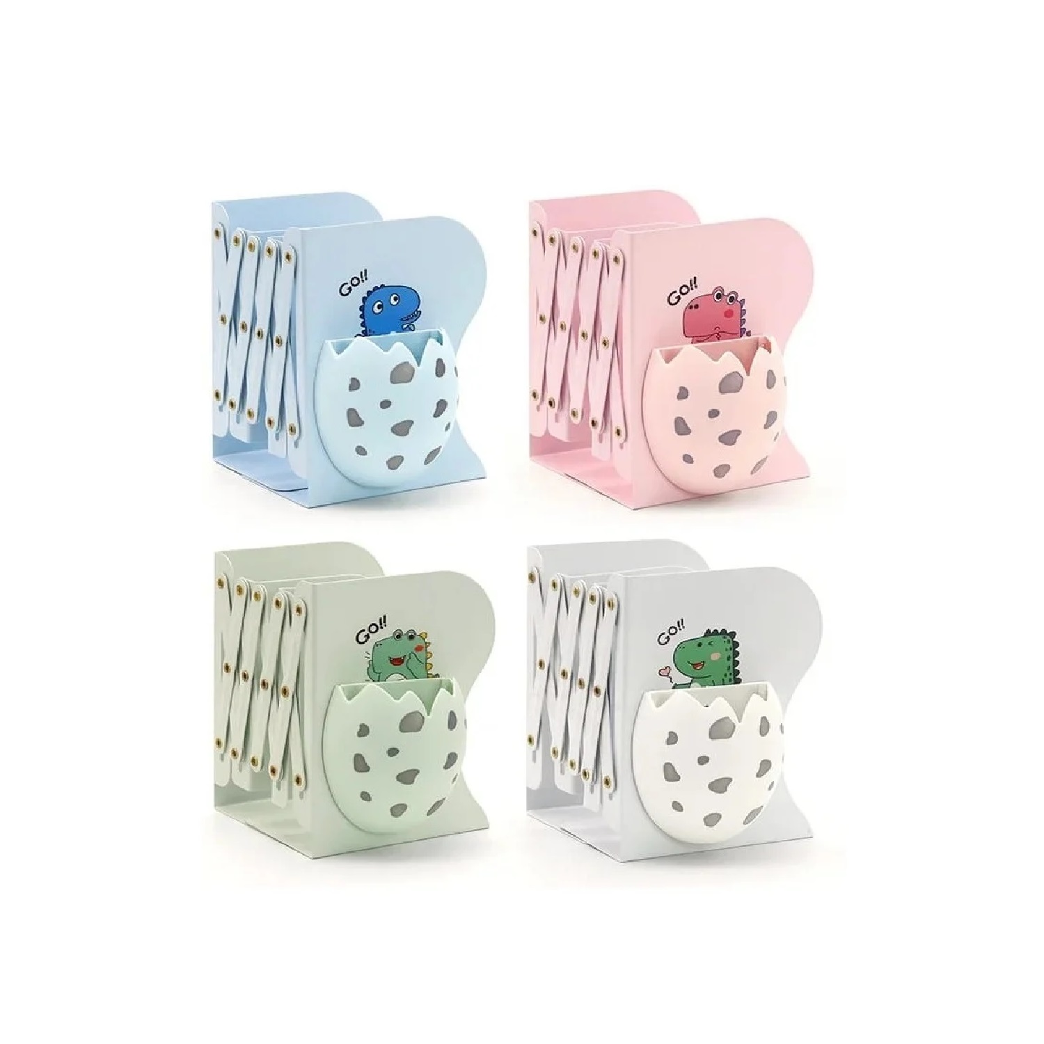 ORGANIZADOR DE LIBRERO PLEGABLE DINO KAWAII PARA NIÑO - 1