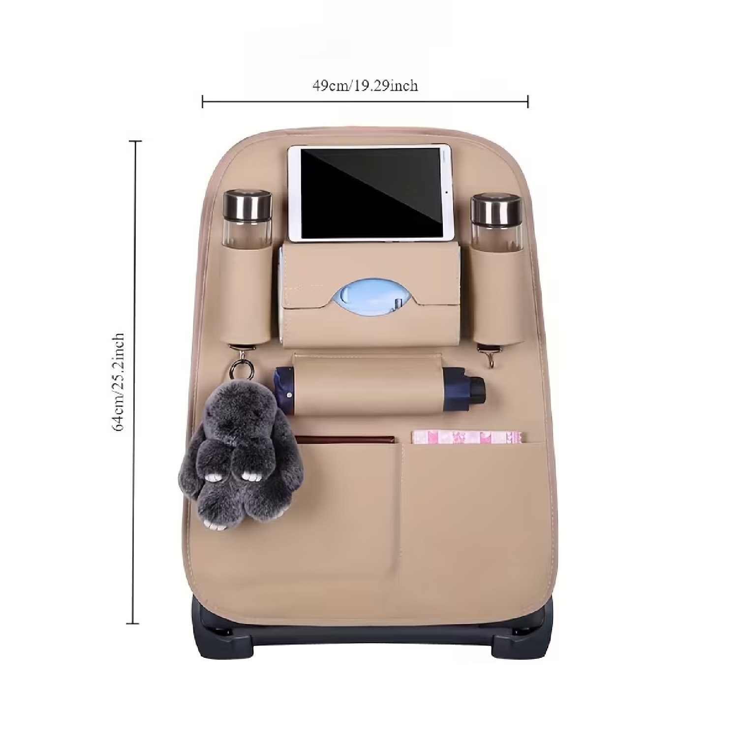 ORGANIZADOR PARA ASIENTO DE AUTO COLOR MARRÓN - 5