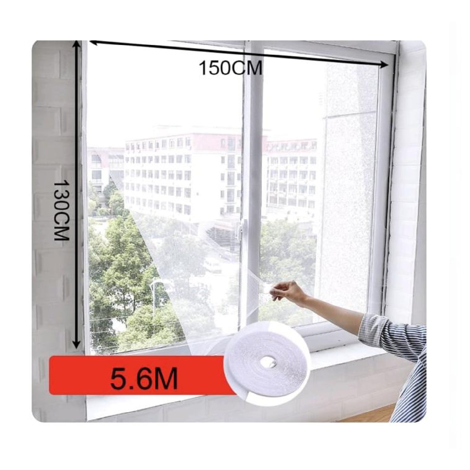 SET DE 3 MALLAS MOSQUITERA PARA VENTANA CON VELCRO - 3