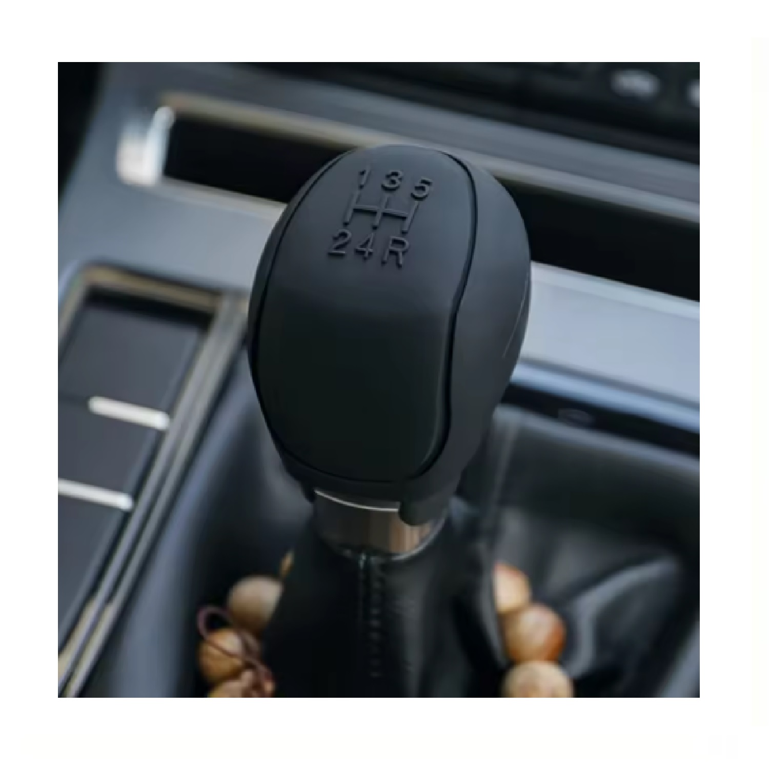 JUEGO DE 2 FUNDAS DE SILICÓN PARA PALANCA DE CAMBIOS Y FRENO DE AUTO COLOR NEGRO TM - 1