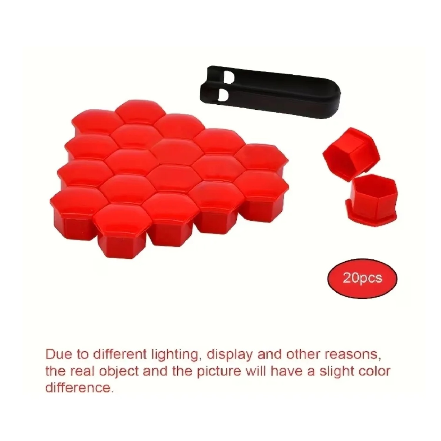 JUEGO DE 20 TAPAS PROTECTORAS DE 17 MM PARA TUERCAS DE RUEDA DE COCHE TM - 2