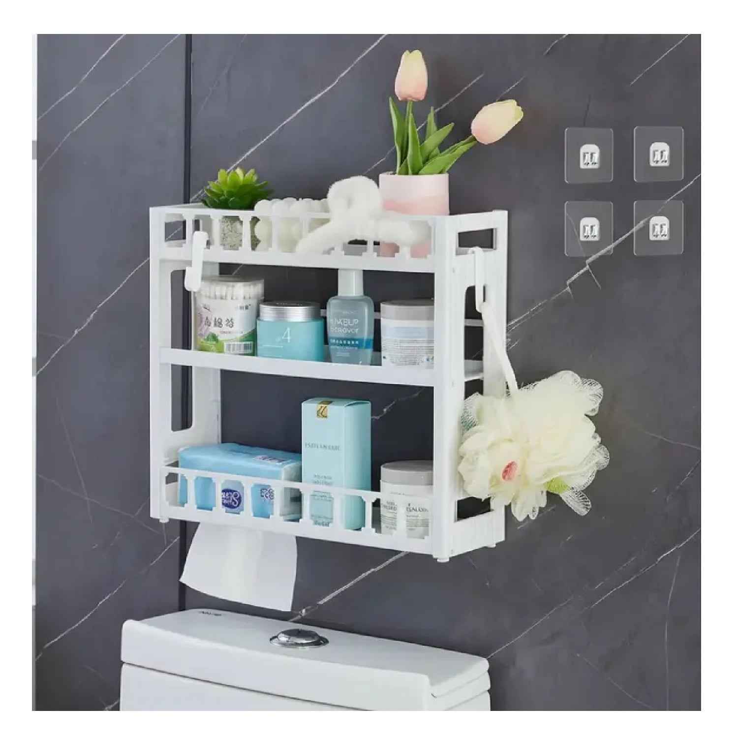 ORGANIZADOR COMPACTO DE PARED PARA BAÑO Y COCINA - 3