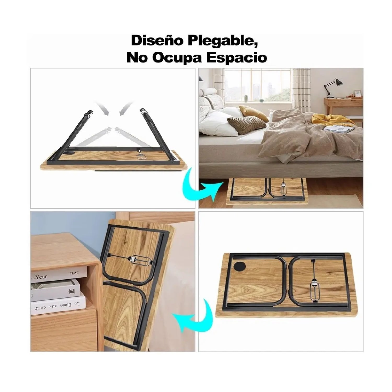 MESA CON SOPORTE PARA LAPTOP MULTIFUNCIONAL PARA MUJER - 4