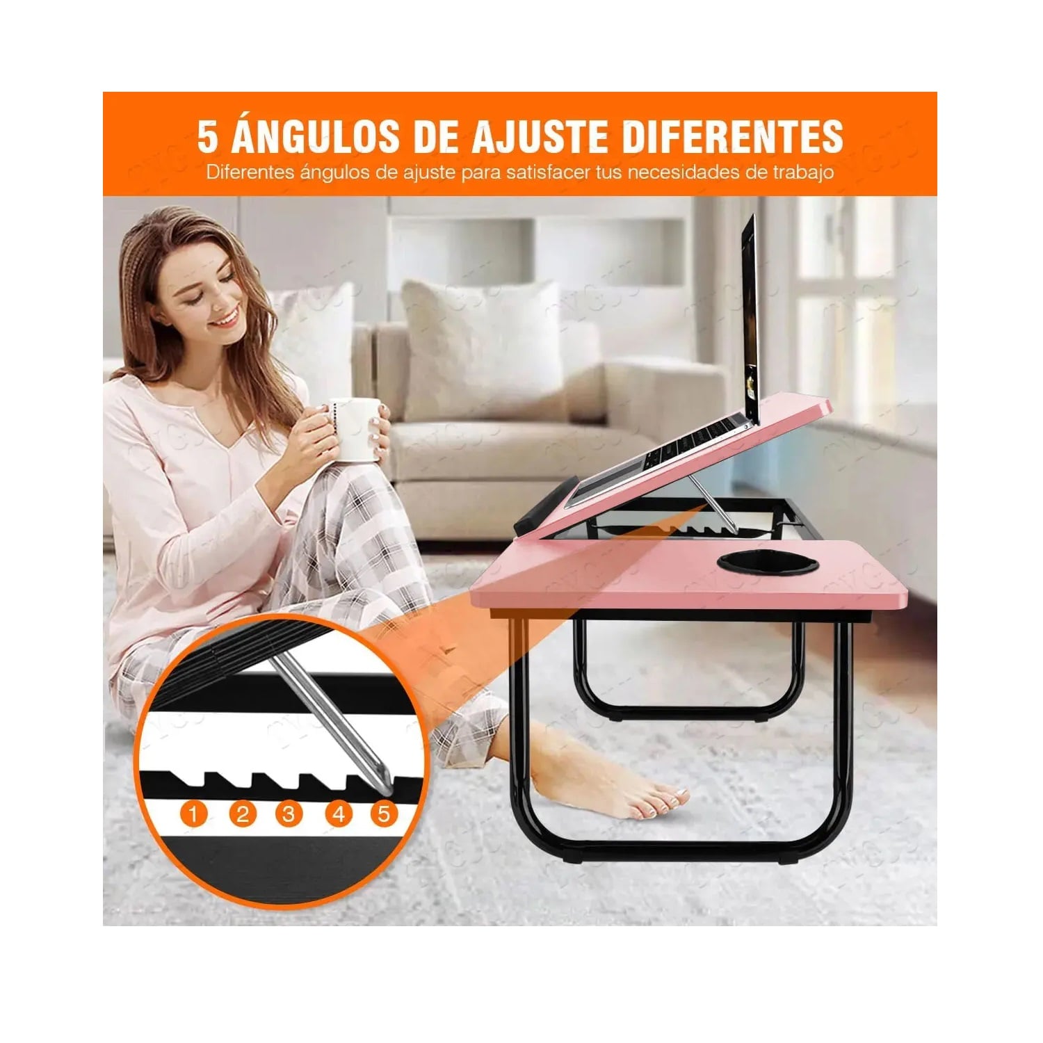 MESA CON SOPORTE PARA LAPTOP MULTIFUNCIONAL PARA MUJER - 6