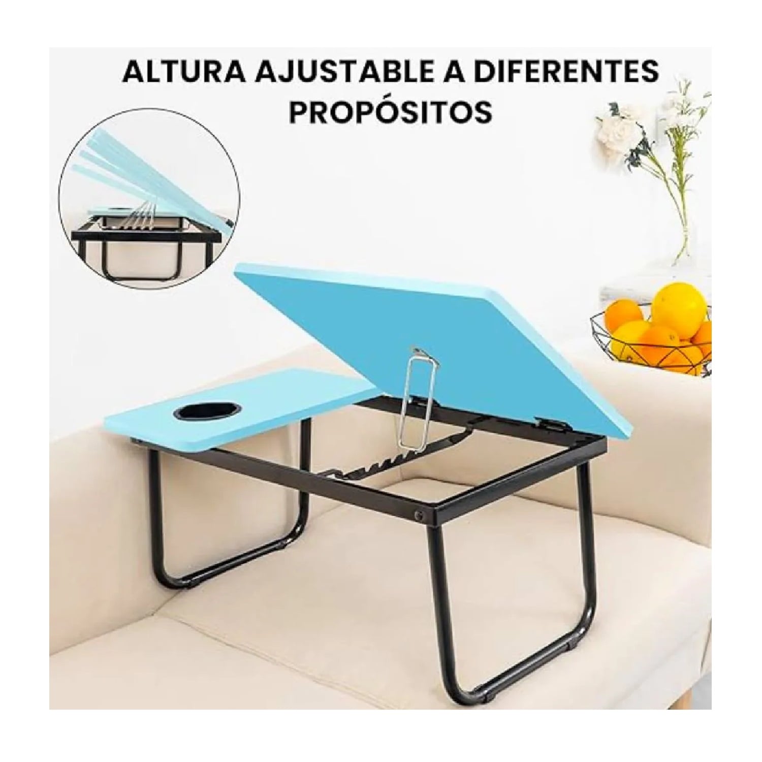 MESA CON SOPORTE PARA LAPTOP MULTIFUNCIONAL PARA MUJER - 7