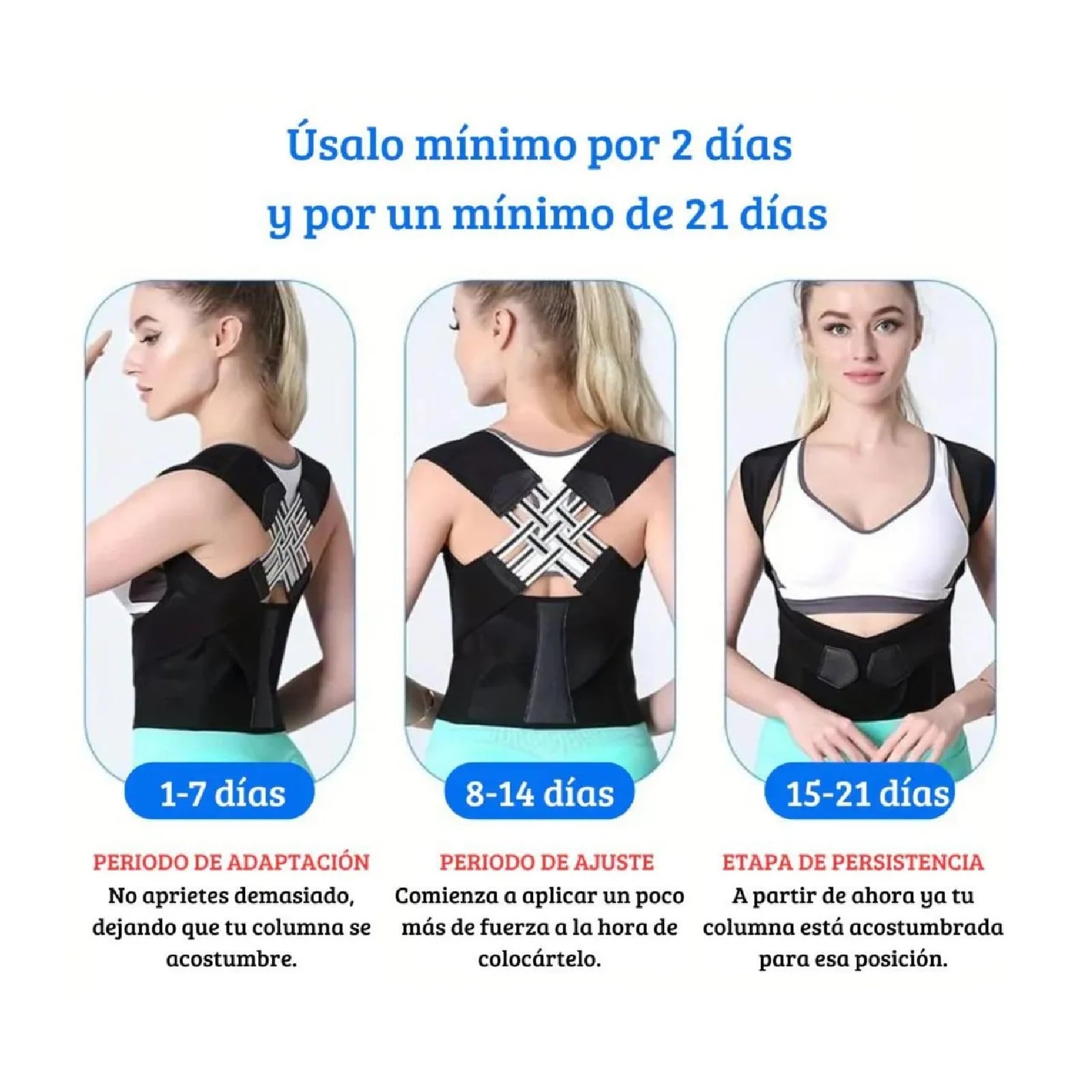 FAJA CORRECTOR DE POSTURA PARA ESPALDA UNISEX CON AJUSTE REGULABLE - 3