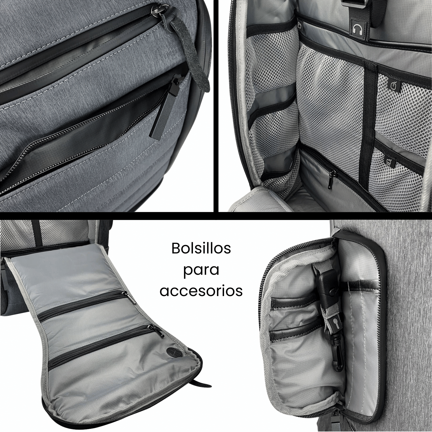 MOCHILA KLIP XTREME PORTA LAPTOP CRUCERO KNB-901 ACOLCHADO PARA VIAJE Y CON PUERTO USB - 8