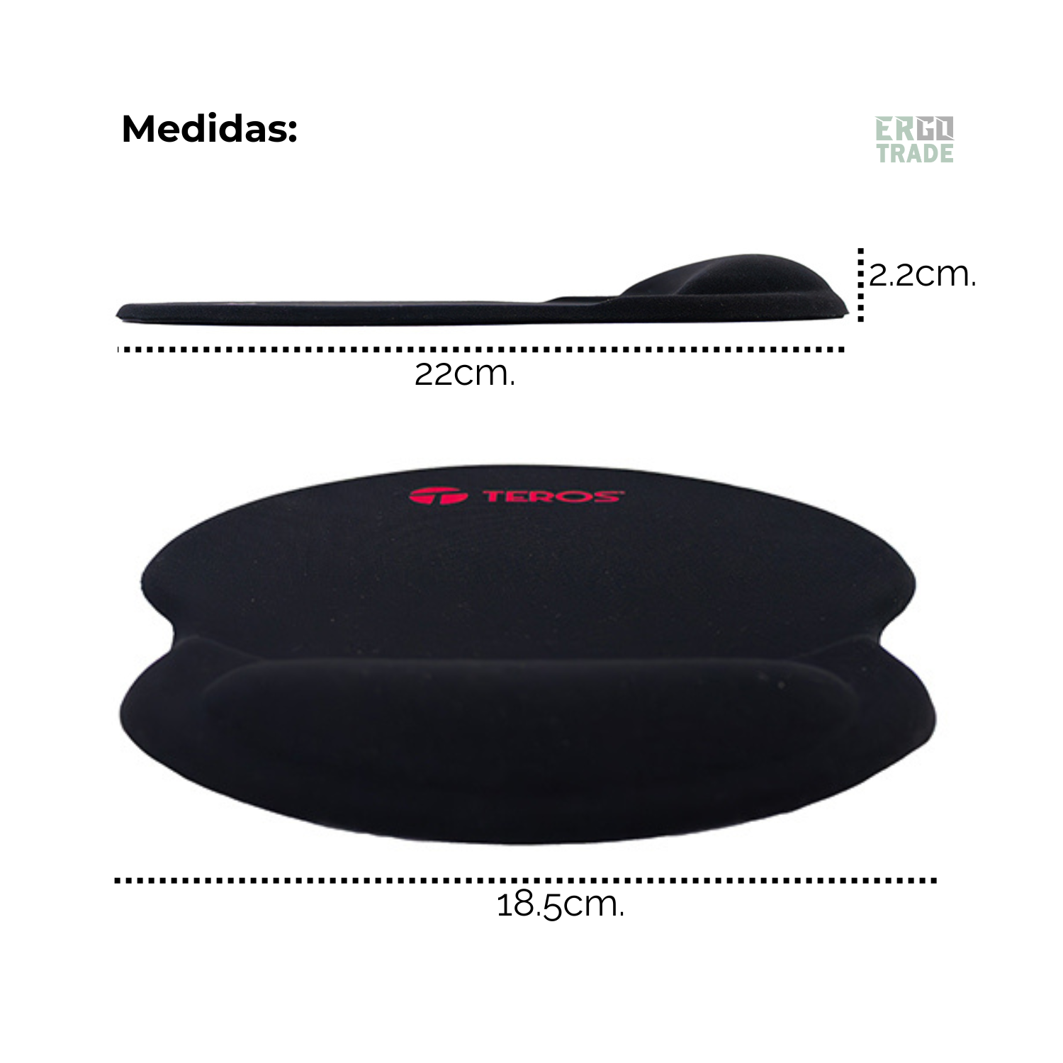 MOUSE PAD TEROS TE-3015S ERGONÓMICO CON REPOSAMUÑECAS DE GEL - 2