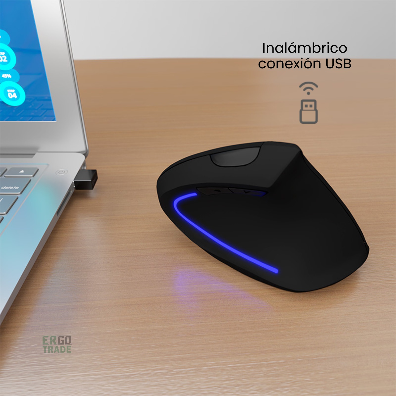MOUSE VERTICAL ULTRA ERGONÓMICO KLIP XTREME EVEREST MAX KMW-850, INALÁMBRICO Y RECARGABLE - 4