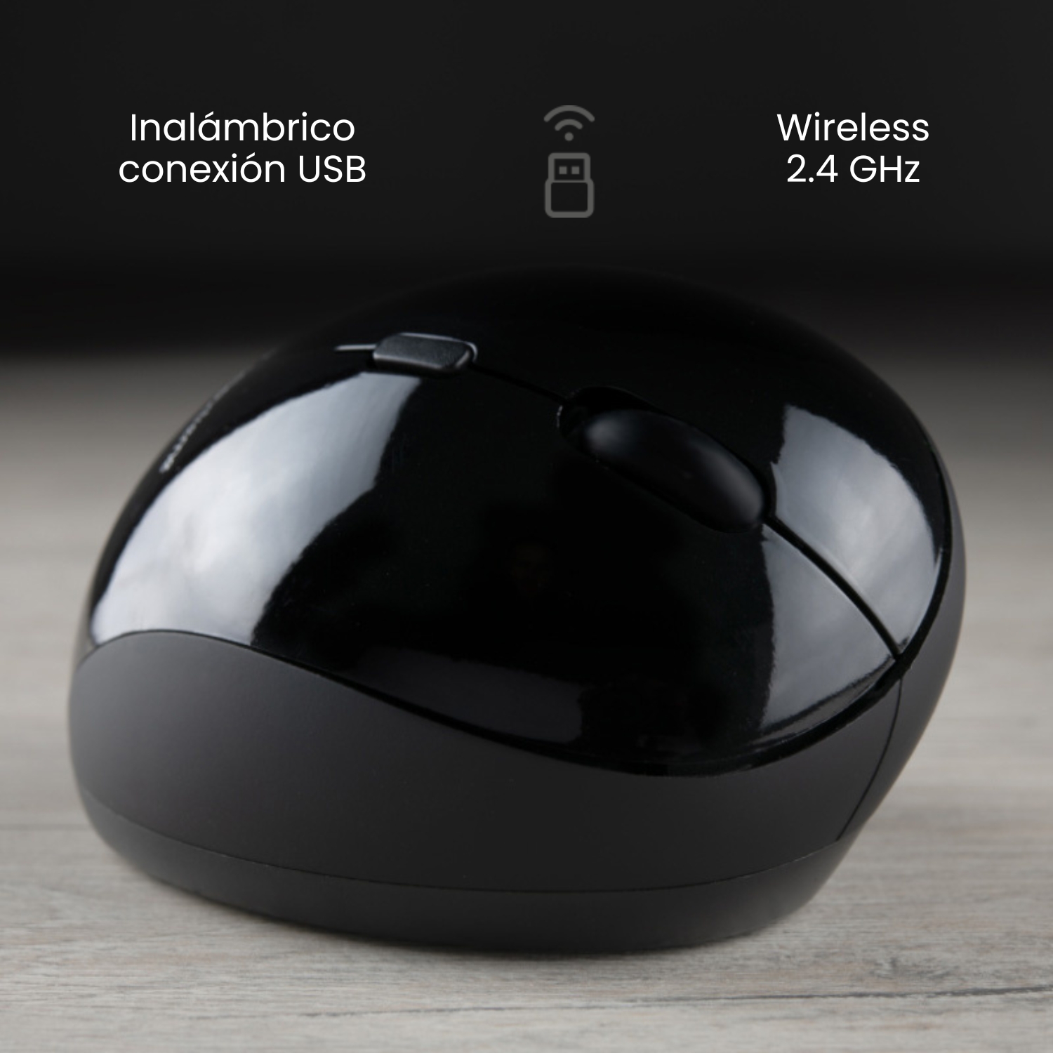 MOUSE ERGONÓMICO KLIP XTREME ORBIX KMW-500BK, INALÁMBRICO, SEMI VERTICAL, 2.4 GHZ Y 6 BOTONES - 3