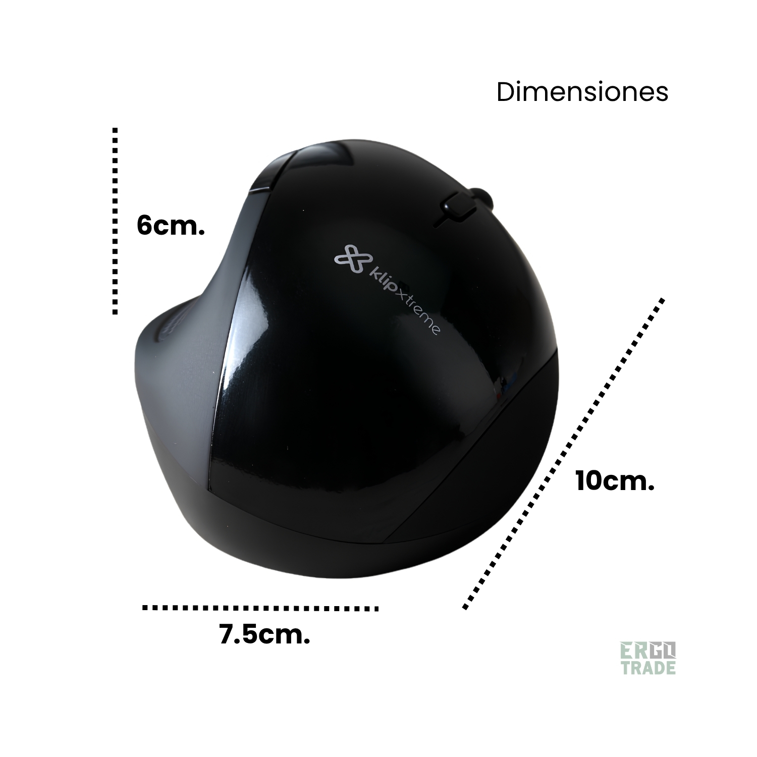 MOUSE ERGONÓMICO KLIP XTREME ORBIX KMW-500BK, INALÁMBRICO, SEMI VERTICAL, 2.4 GHZ Y 6 BOTONES - 6