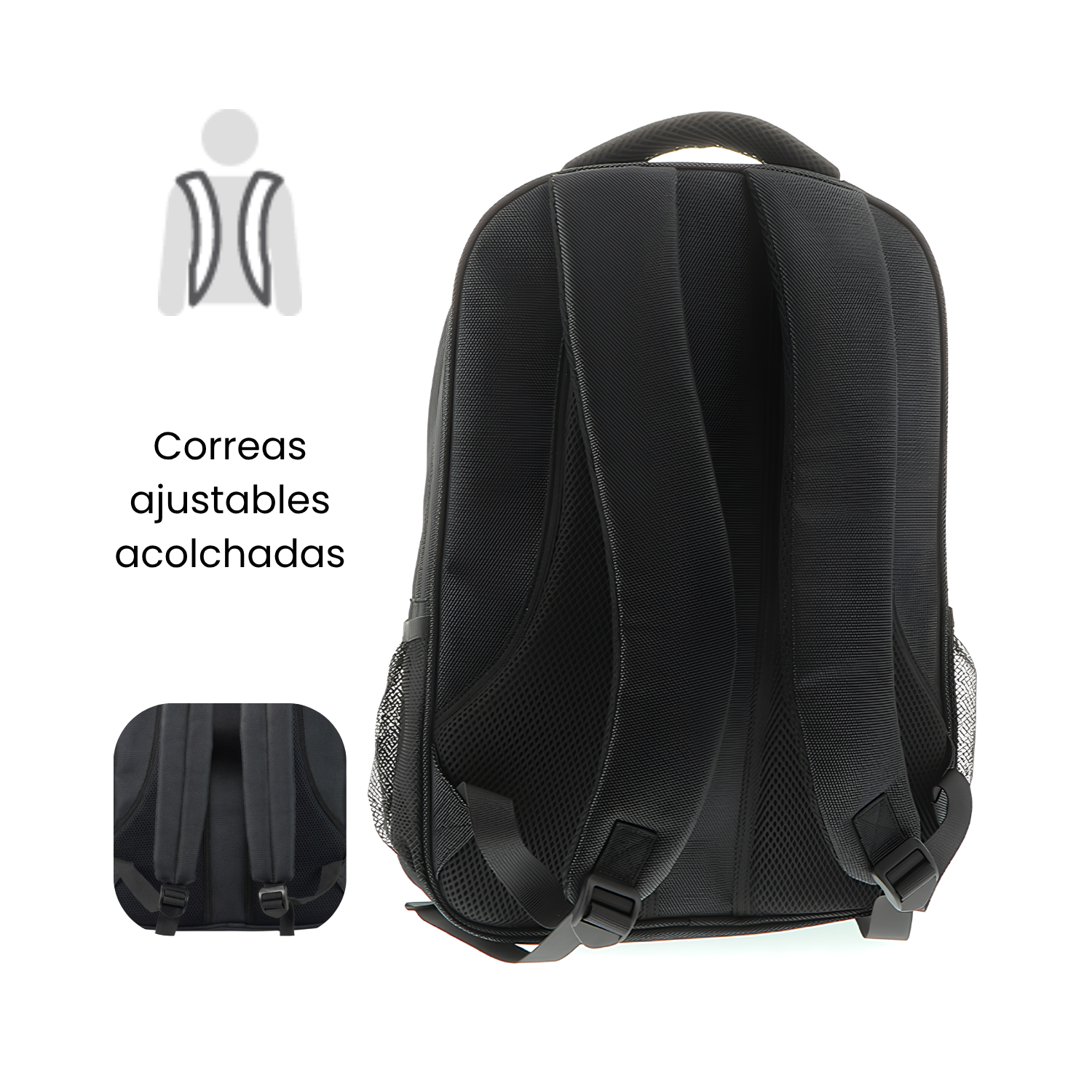 MOCHILA PORTA LAPTOP KLIP XTREME TUNDRA KNB-575 ERGONÓMICO, ACOLCHADO Y DETALLES EN SÍMIL CUERO - 4