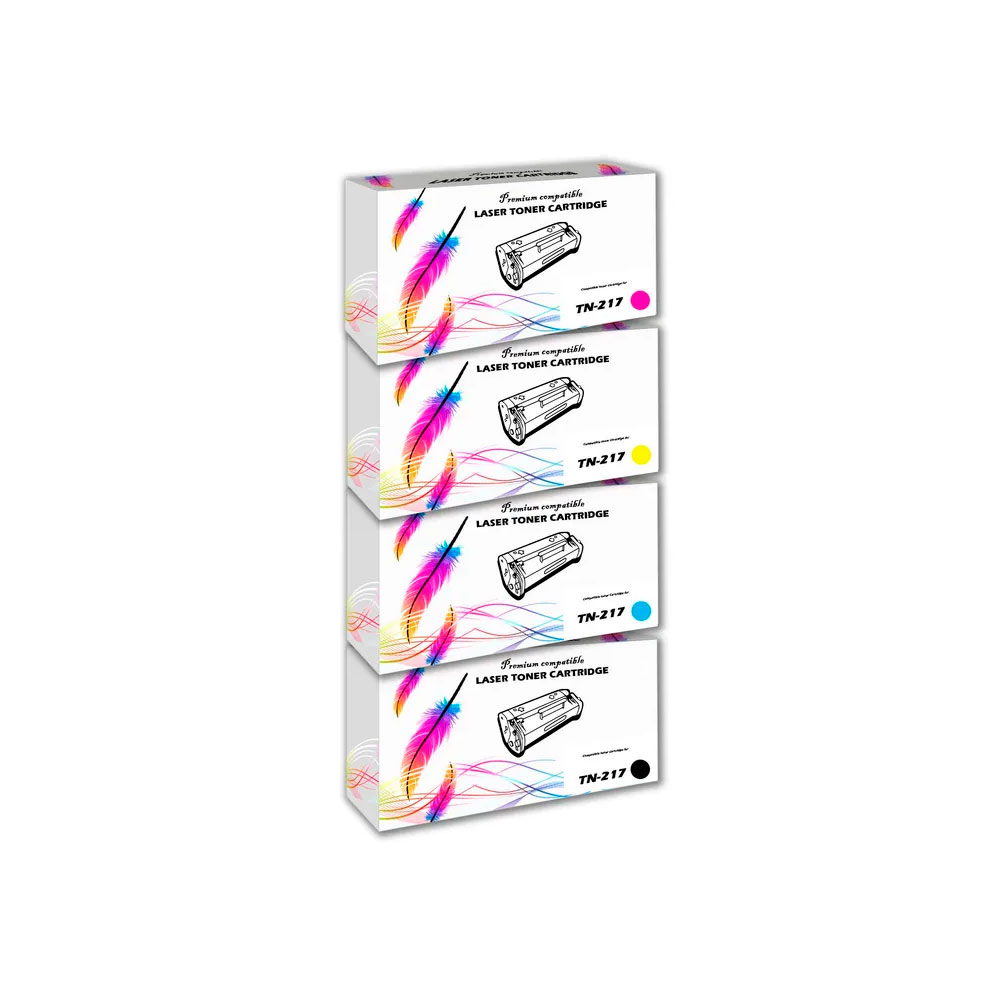 JUEGO DE TONER BROTHER TN-217 CYMK L3551CDW, L3270CDW COMPATIBLE - 1