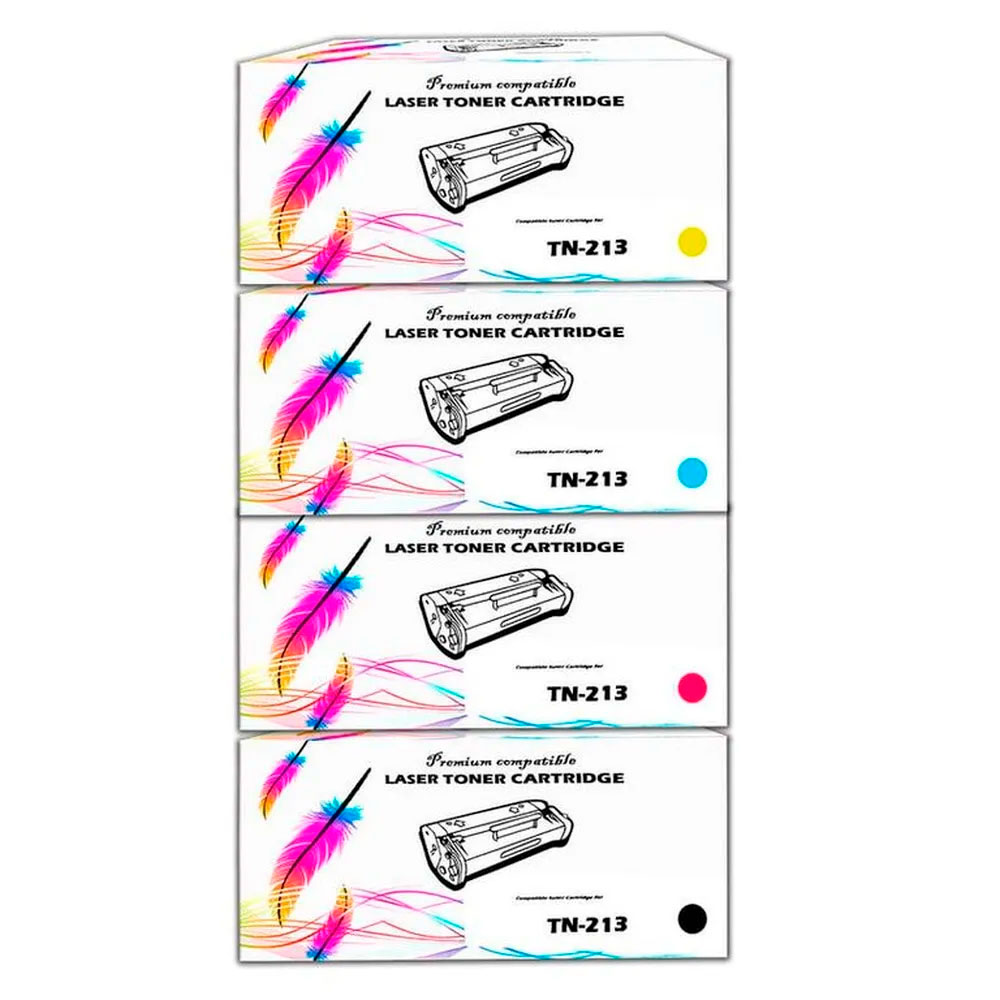 JUEGO DE TONER BROTHER TN-213 CYMK L3210, L3750CDW COMPATIBLE - 1