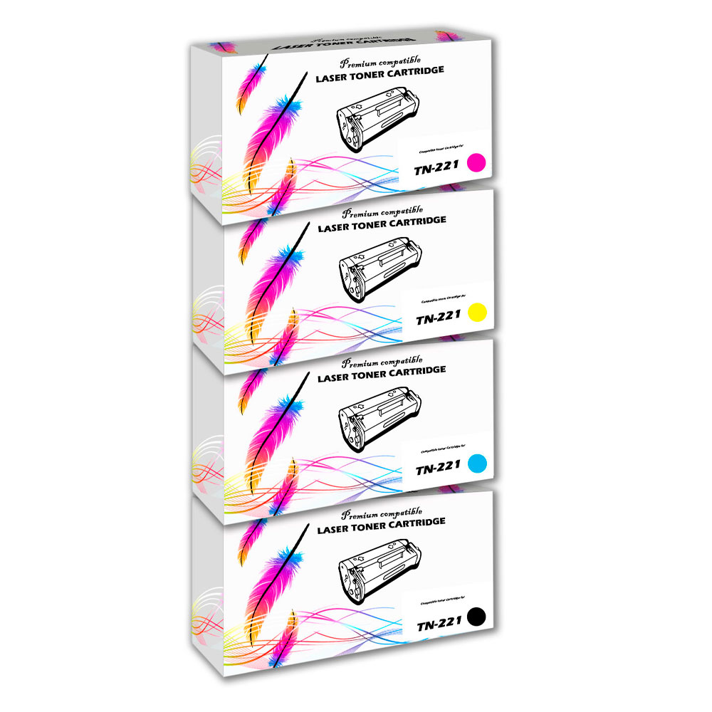 JUEGO DE TONER BROTHER TN-221 CYMK 9340CDW, 3170CDW COMPATIBLE - 1