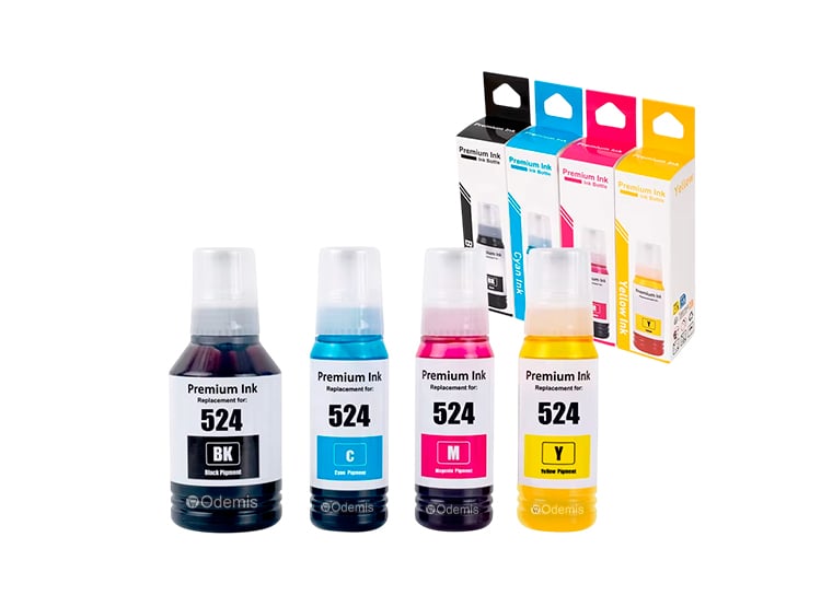 PACK TINTA COMPATIBLE T524 PARA EPSON 4 COLORES 524 - 1