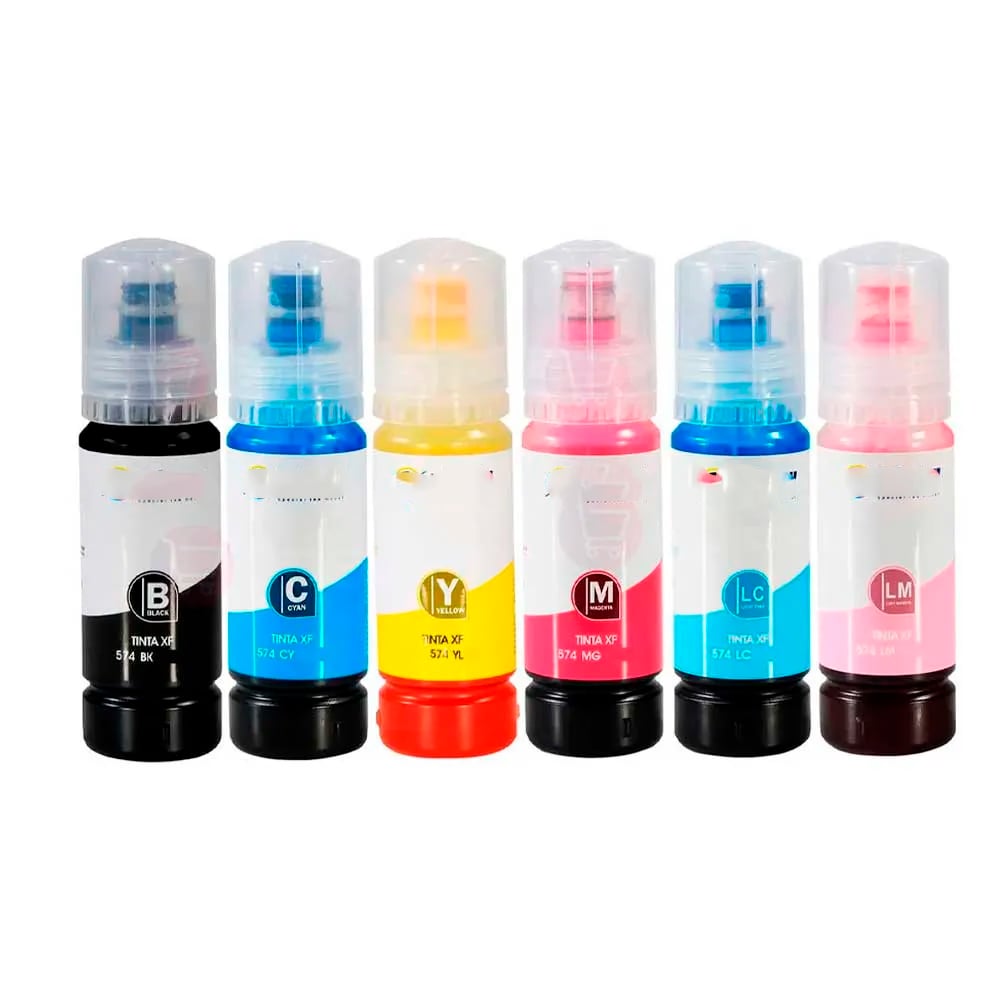 KIT DE TINTA EPSON COMPATIBLE T574 L8050 L18050 - 1