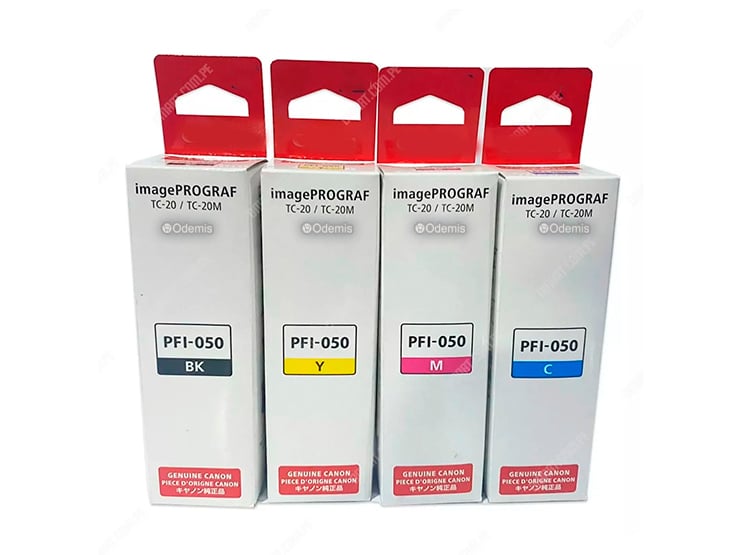KIT TINTA COMPATIBLE CANON PFI-050 NEGRO Y COLORES - 1