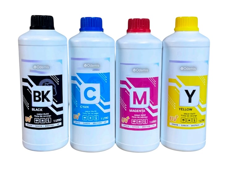 KIT DE TINTAS UV LITRO COMPATIBLE - 1