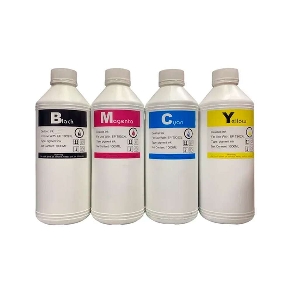 TINTA PIGMENTADA PACK 1 LITRO BLACK CIAN YELLOW MAGENTA - 1