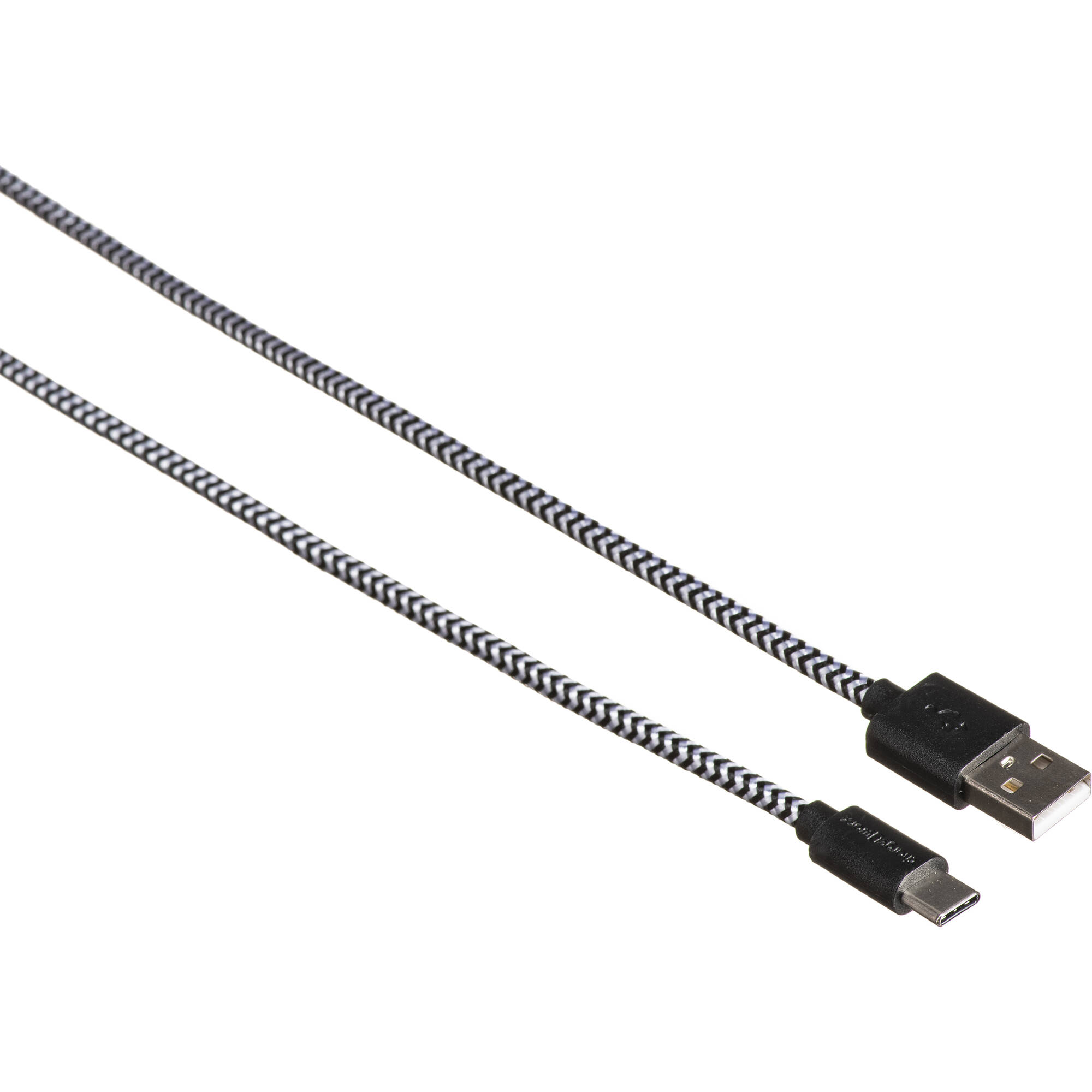 thumbnail image 2 of Heavy Duty Coiled USB-C To USB-A 2.0 Cable – Tangle Free – 32" To 6' Stretch – Black 2 of 4