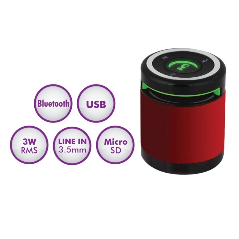 PARLANTE BLUETOOTH LEOTEC MUSIC BOX CON RADIO FM 3 W ALTAVOZ MINI - 2