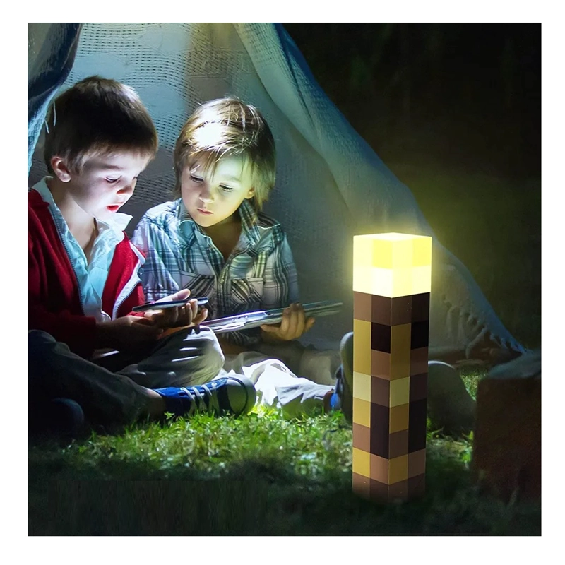 LAMPARA ANTORCHA MULTICOLOR LED 4 COLORES TIPO MINECRAFT - 5