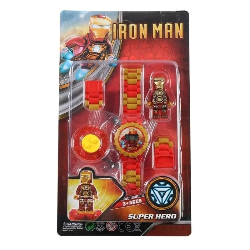 RELOJ NIÑO DIGITAL IRON TIPO LEGO MAN - 1