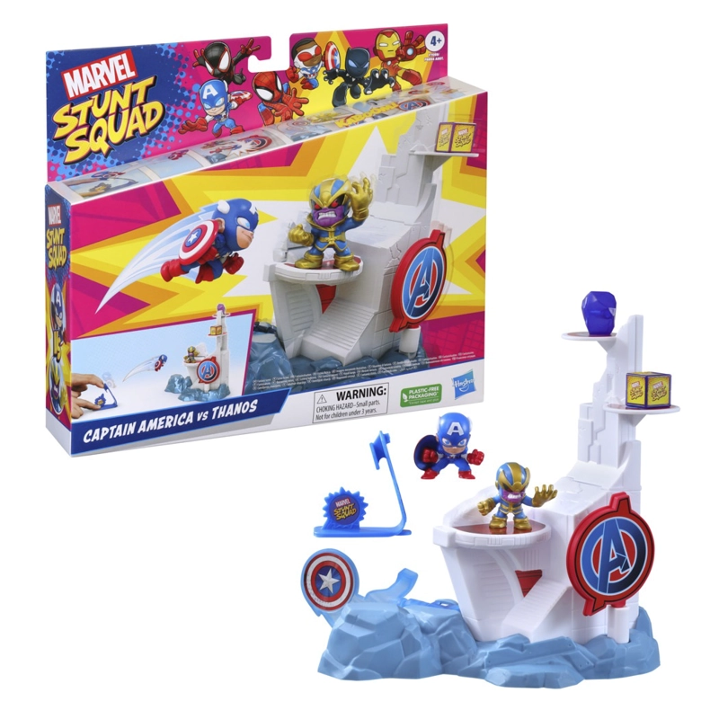 SET MARVEL STUNT SQUAD TOWER SMASH CAPITÁN AMÉRICA VS THANOS - 1