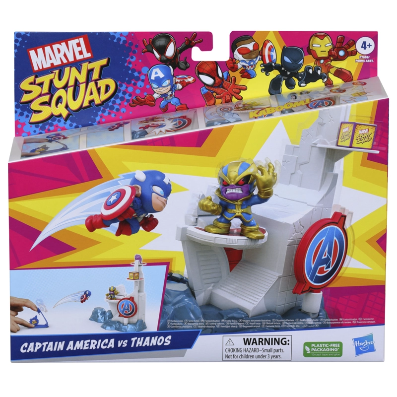SET MARVEL STUNT SQUAD TOWER SMASH CAPITÁN AMÉRICA VS THANOS - 6